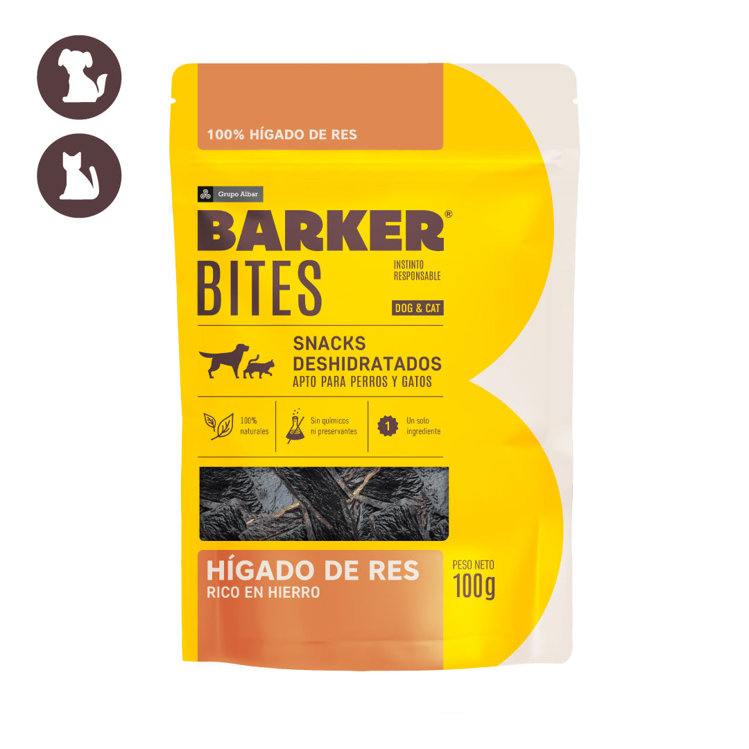 Barker Bites Hígado de Res (100g)