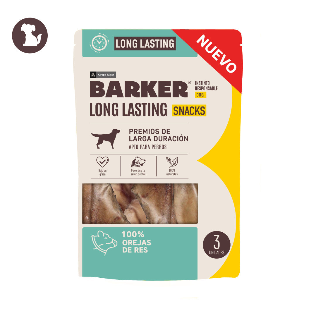 Barker Long Lasting Orejas de Res (3 uni)